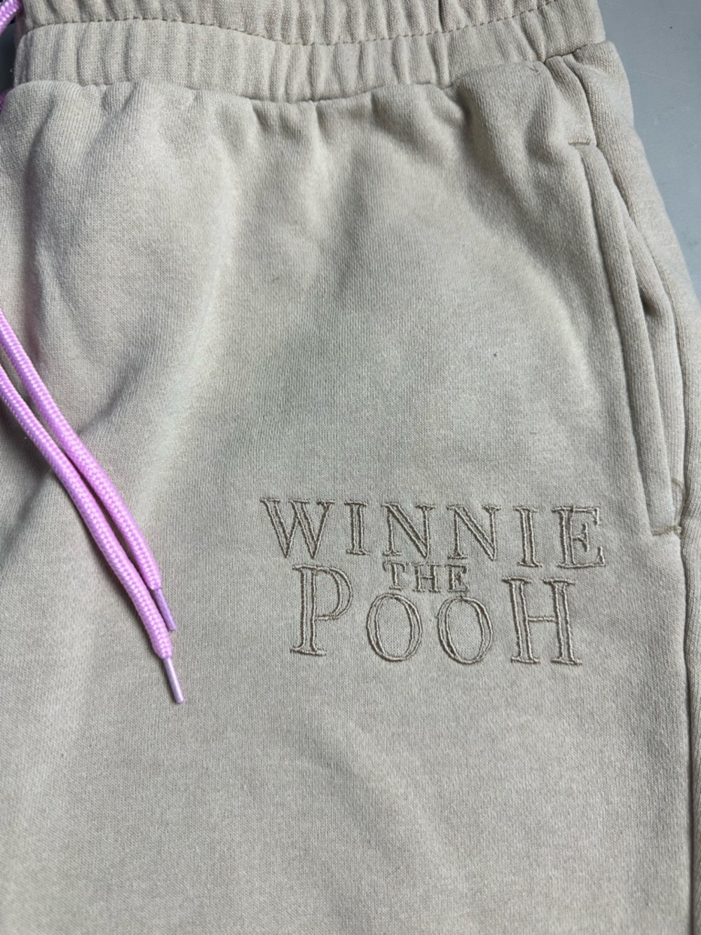 Disney Winnie the Pooh Joggers Womens XL Drawstring Tan